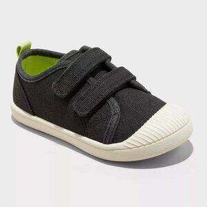 Cat & Jack Toddler Parker Unisex Sneakers Black Hook & Loop Pull On Size 6
